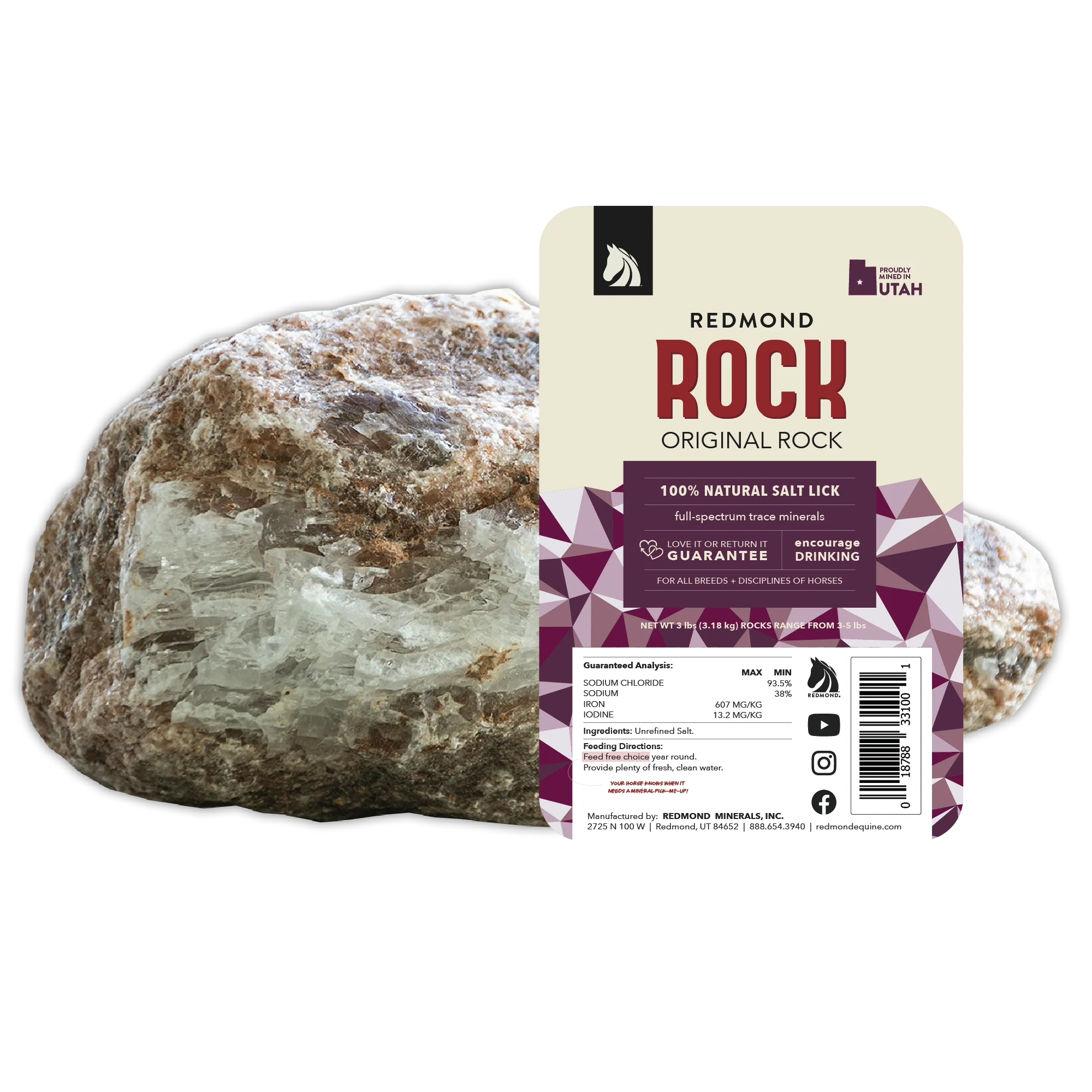Redmond Rock® - Mined Horse Salt Lick - Image 8